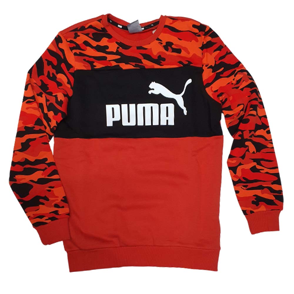 PUMA 670255 ESSENTIALS CAMO COTTON FLEECE SWEATSHIRT