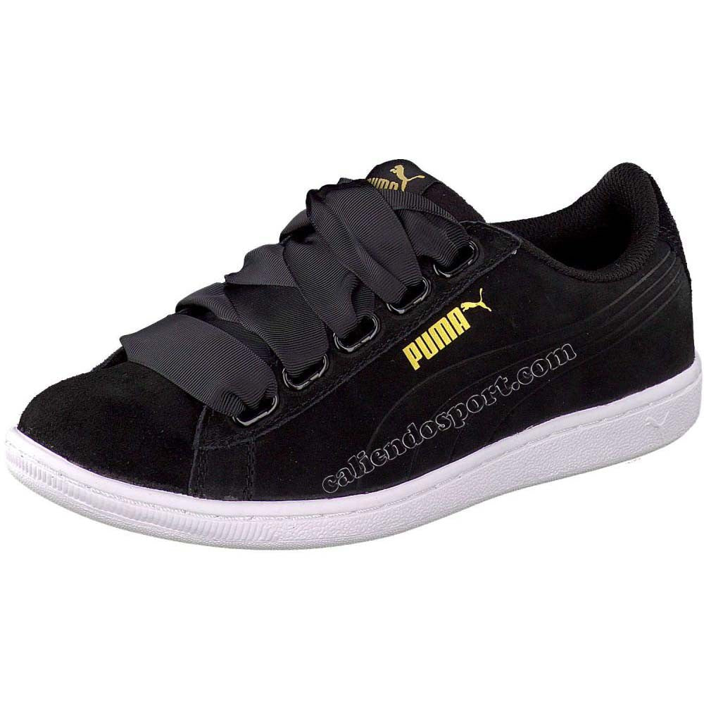 PUMA VIKKY 364262 02 03 RIBBON BLACK BORDEAUX SNEAKER WOMEN'S SHOES