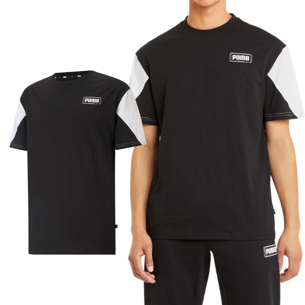 T-SHIRT PUMA 585739 REBEL ADVANCED NERO BIANCO