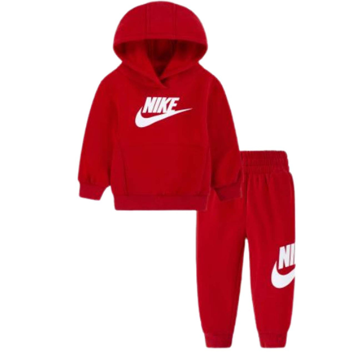 TUTA BAMBINI NIKE 66L135 86L135 -U10 ROSSO COTONE FELPATO