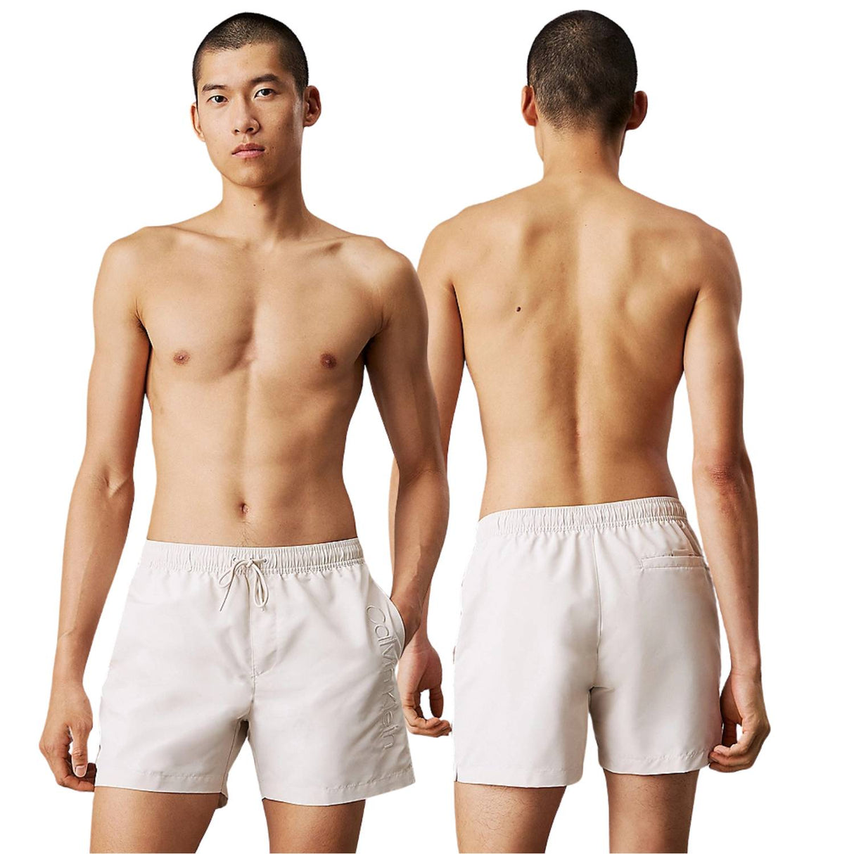 COSTUME CALVIN KLEIN KM0KM01166-ADA LOGO EMBROIDERY BEIGE