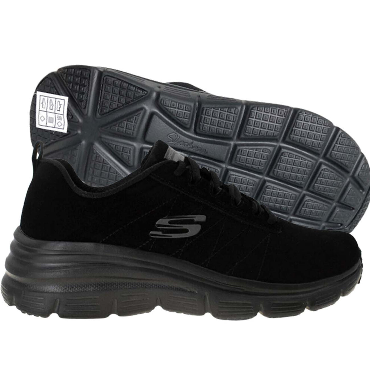 SCARPA SCKECHERS DONNA 88888366 BBK FASHION FIT