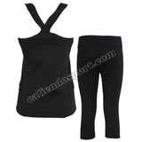 COMPLETO DONNA DIADORA CAPRI + CANOTTA COTONE PALESTRA 171641 L SET GYM CASUAL