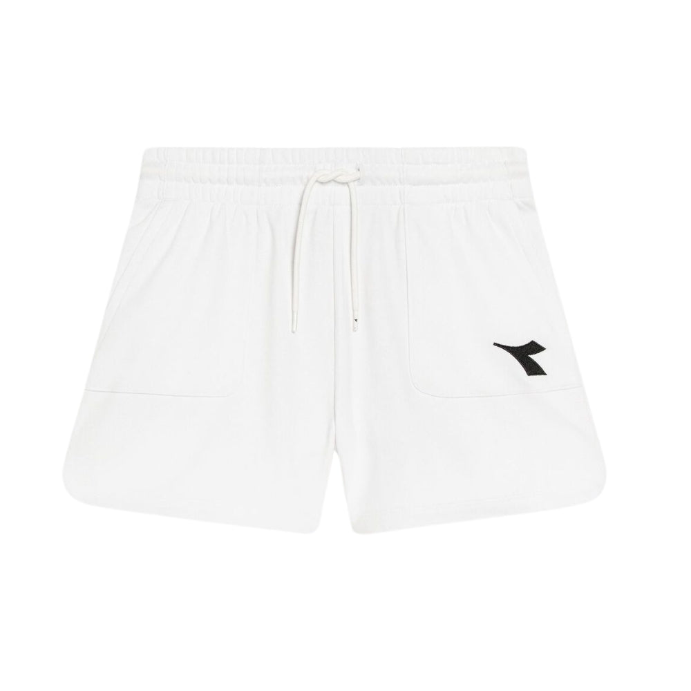 PANTALONCINO DONNA DIADORA 181727 SPORT COTONE BIANCO NERO