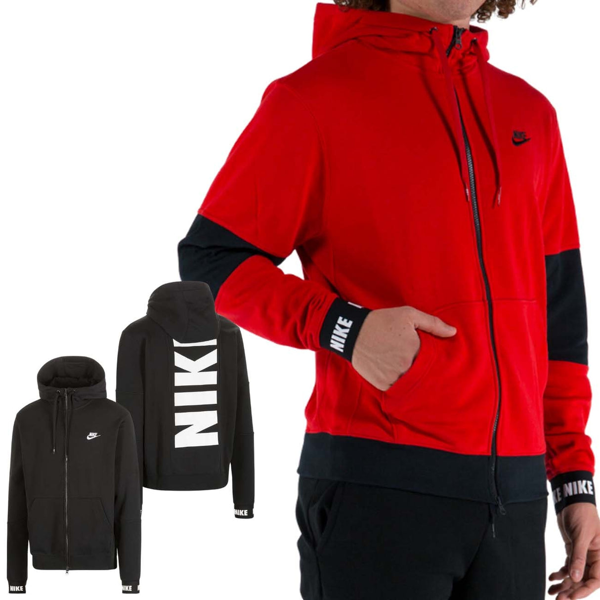 FELPA NIKE DD4724 657 010 COTONE GARZATO FULL ZIP