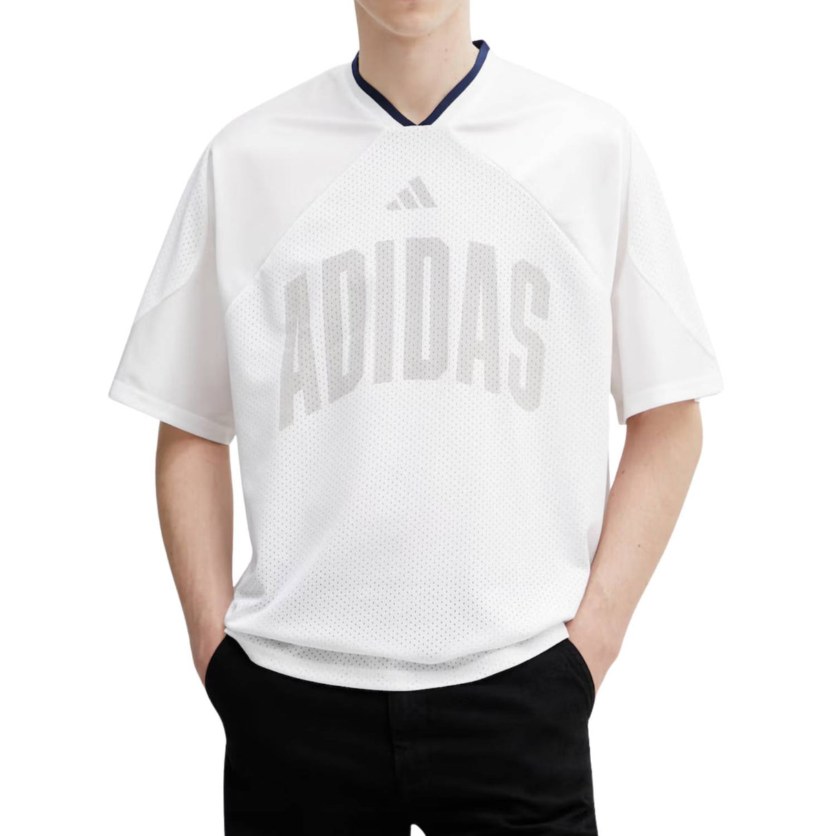 T-SHIRT ADIDAS KS5426 STADIUM GRAFHIC MESH BIANCO
