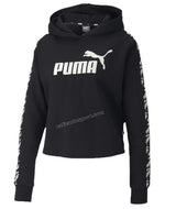 FELPA PUMA DONNA 581717 02 01 NERO BIANCO COTONE