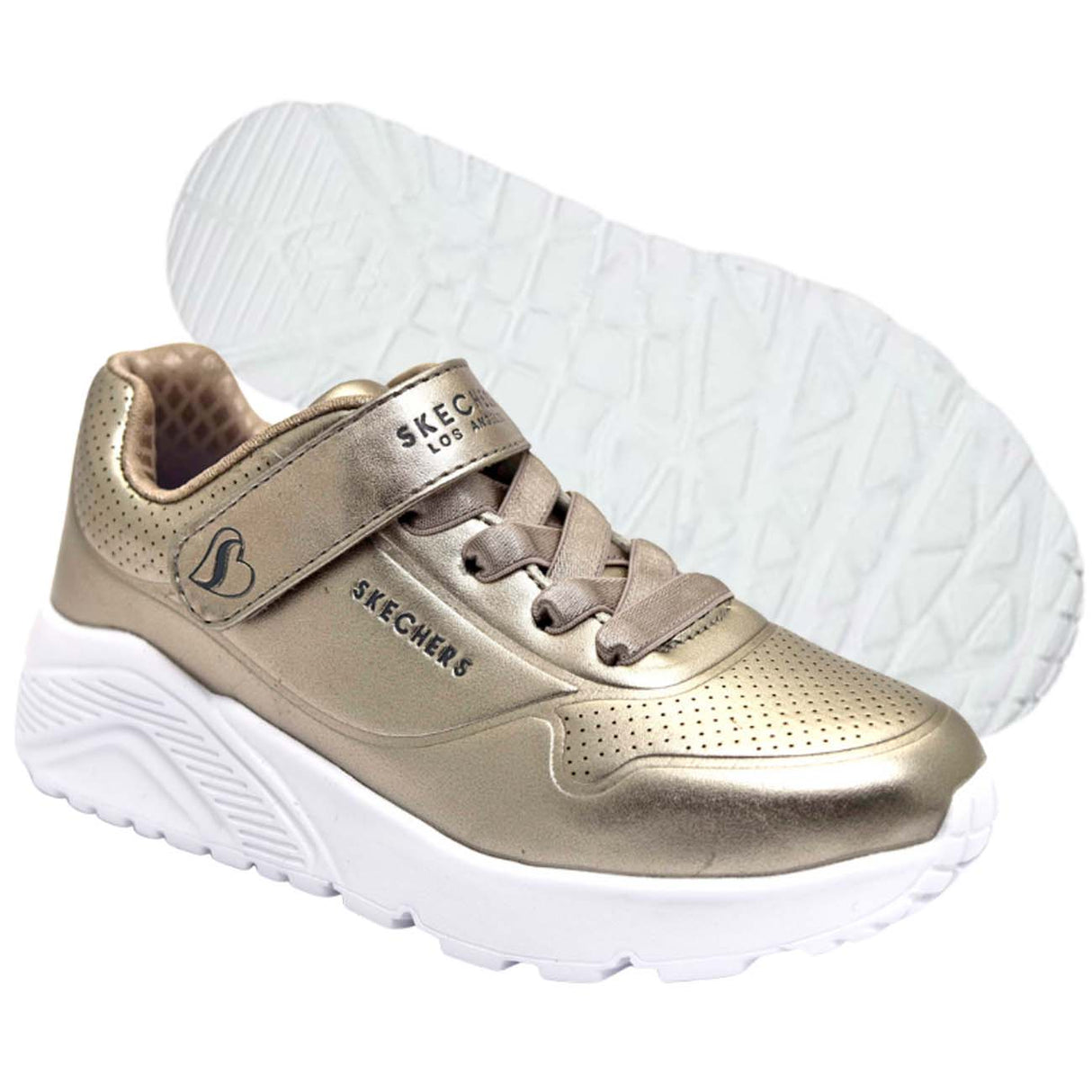 SKECHERS GIRLS SHOES 310453L PEW UNO LITE