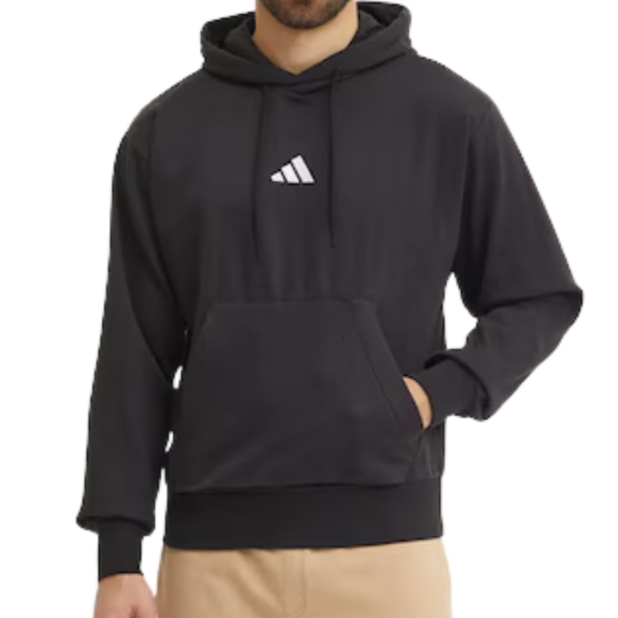 FELPA ADIDAS JE3807 ESSENTIALS COTONE FELPATO NERO