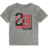 T-SHIRT JORDAN BAMBINO 856113 GEH CARBON HEATHER GRIGIO