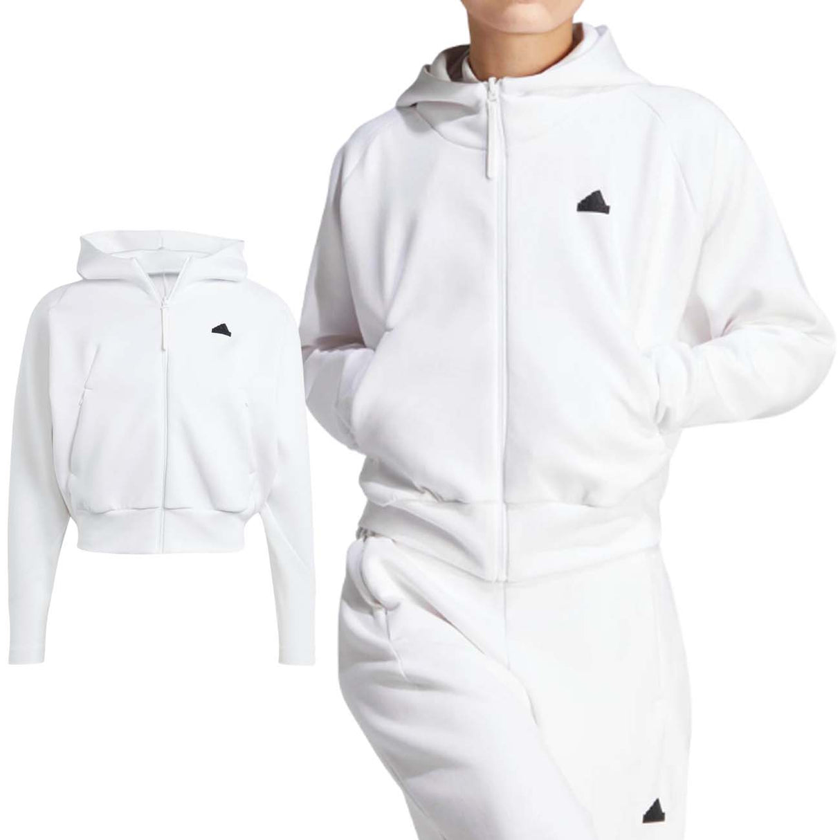 FELPA DONNA ADIDAS IN5133 HOODIE Z.N.E. BIANCO