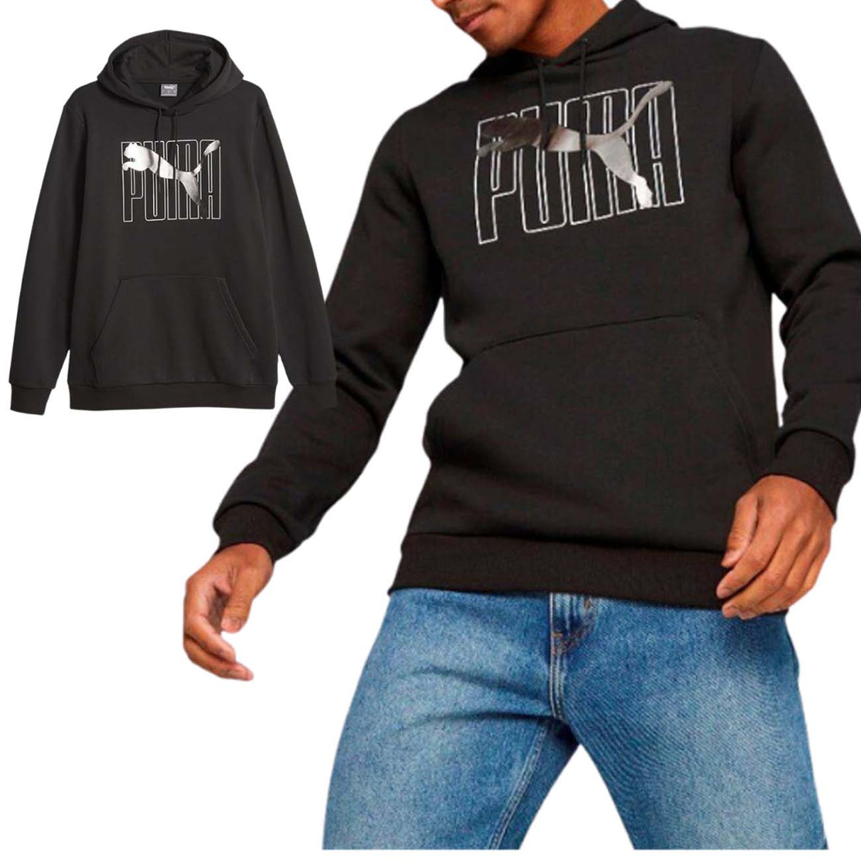 FELPA PUMA 675924 01 LOGO LAB COTONE FELPATO