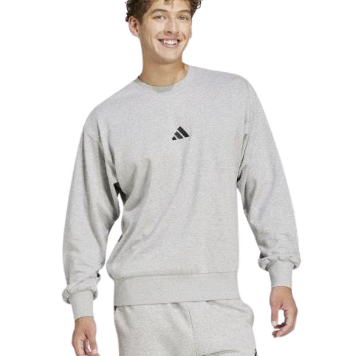 FELPA ADIDAS JE3828 ESSENTIALS FELPATA GRIGIO