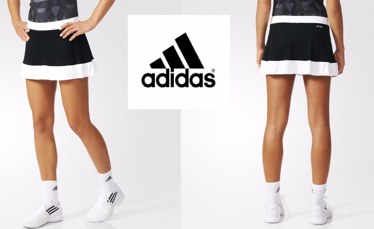 GONNA PANTALONCINO TENNIS DONNA Adidas Sport Short AJ6048 NERO BIANCO