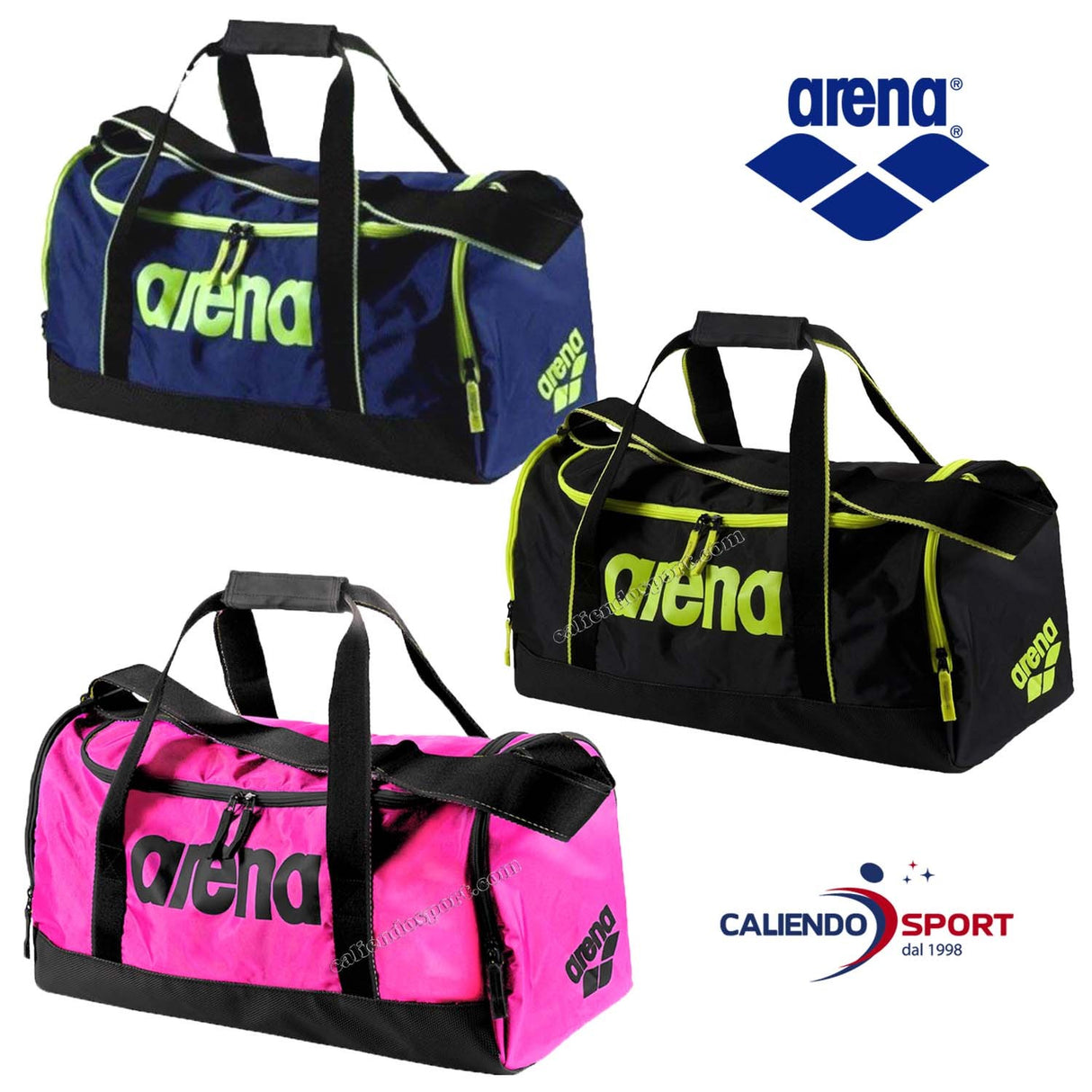 ARENA SPIKY 2 1E007 SMALL BAG BLACK BLUE FUXIA GYM POOL SPORT