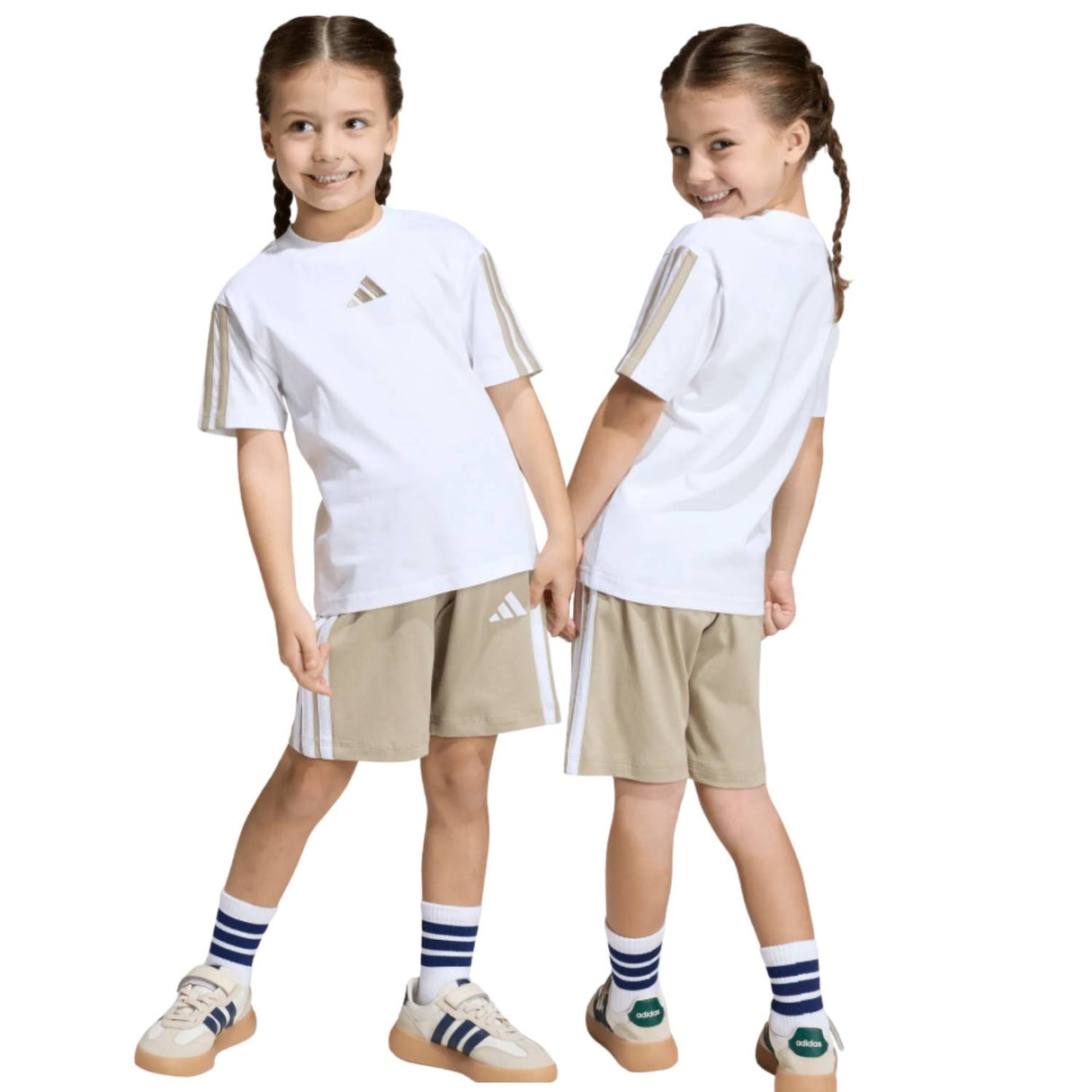 COMPLETO BAMBINI ADIDAS KC6149 T-SHIRT+PANTALONCINO COTONE UNISEX