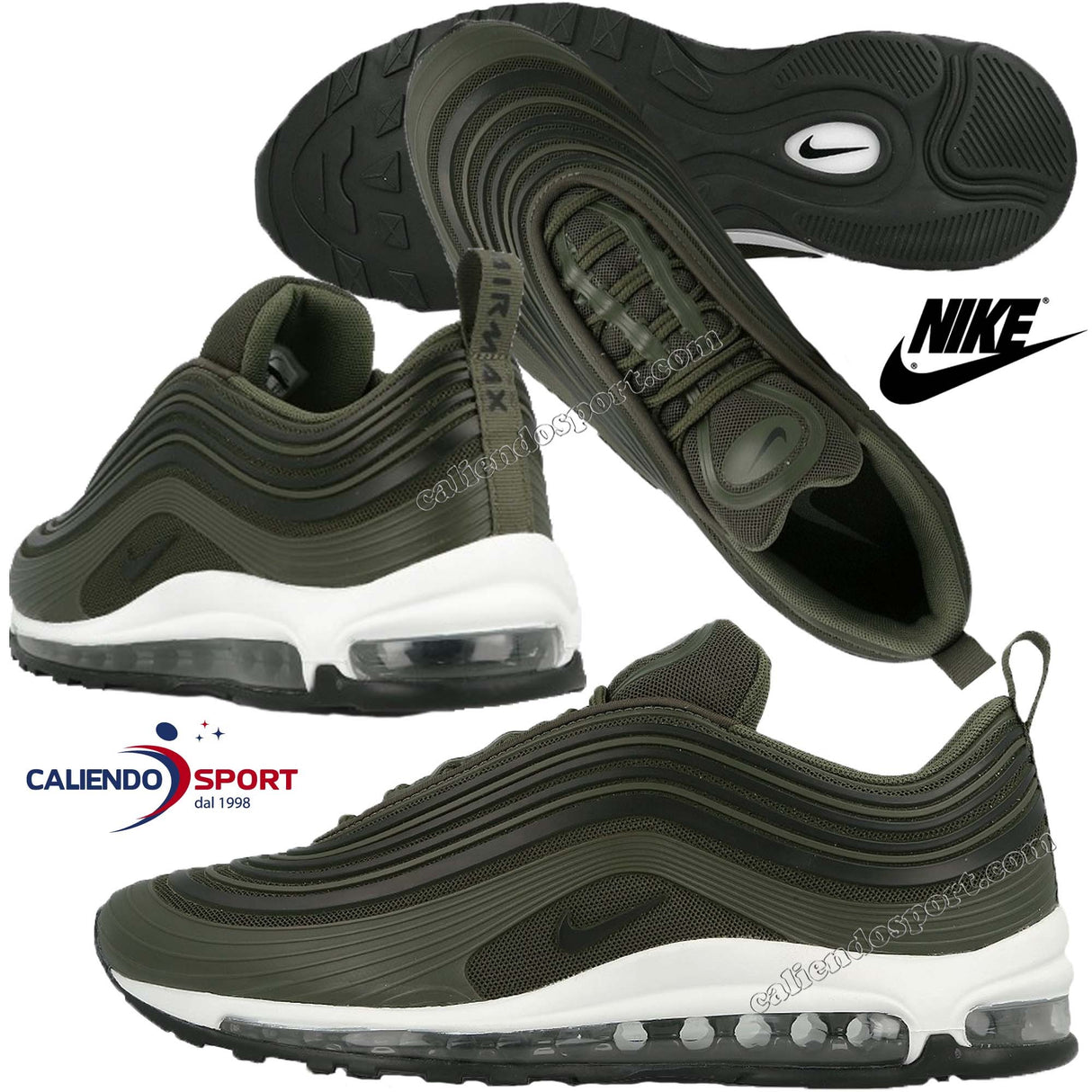 Nike Air Max 97 Ultra 17 Premium AH7581 300 SCARPA UOMO DONNA SPORT VERDE SCURO