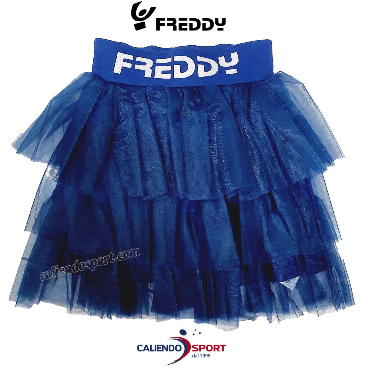 JUPE FILLE FREDDY FR0104 BLEU AVEC TULLE