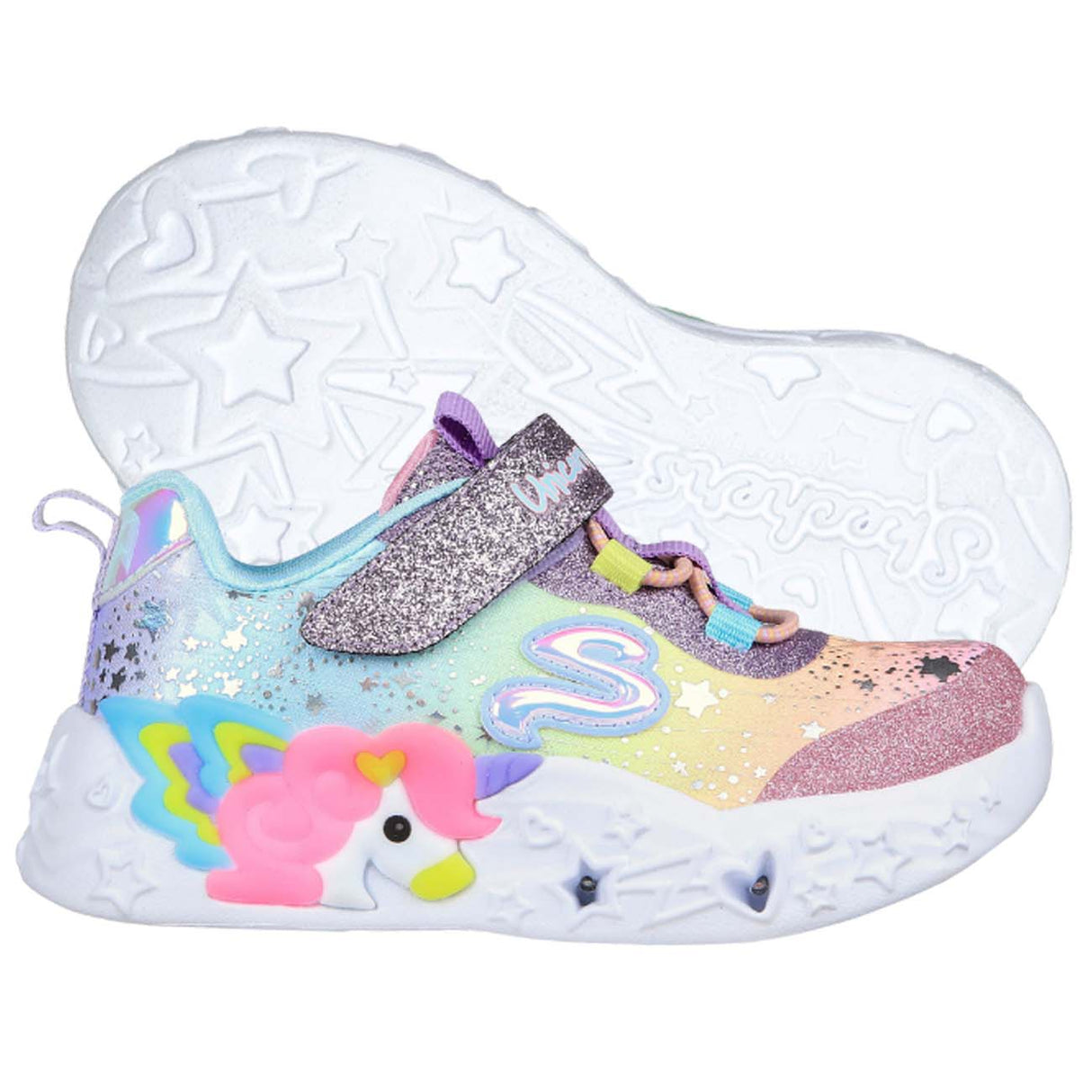 SKECHERS GIRLS' SHOE 302681N PRMT UNICORN CHARMER