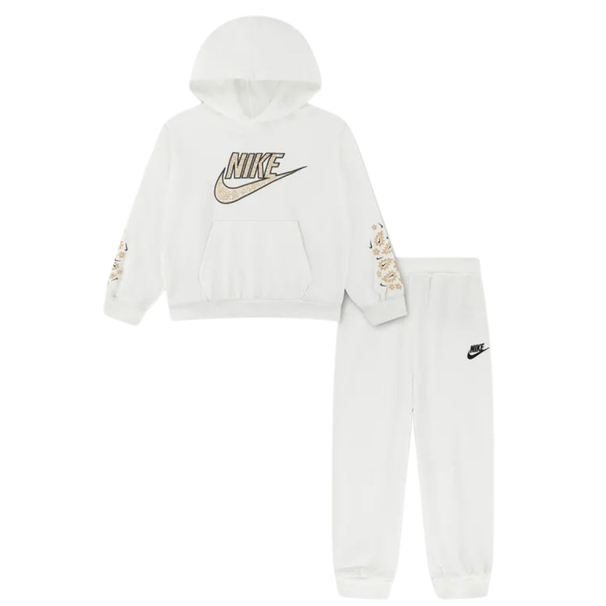 TUTA BAMBINE NIKE 36P177 782 RETRO FT HOODIE COTONE GARZATO