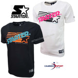 T-SHIRT STARTER 72996 BIANCO NERO COTONE