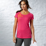 REEBOK WOMEN'S T-SHIRT Training Gym Sport GYM RUNNING ONE CASUAL