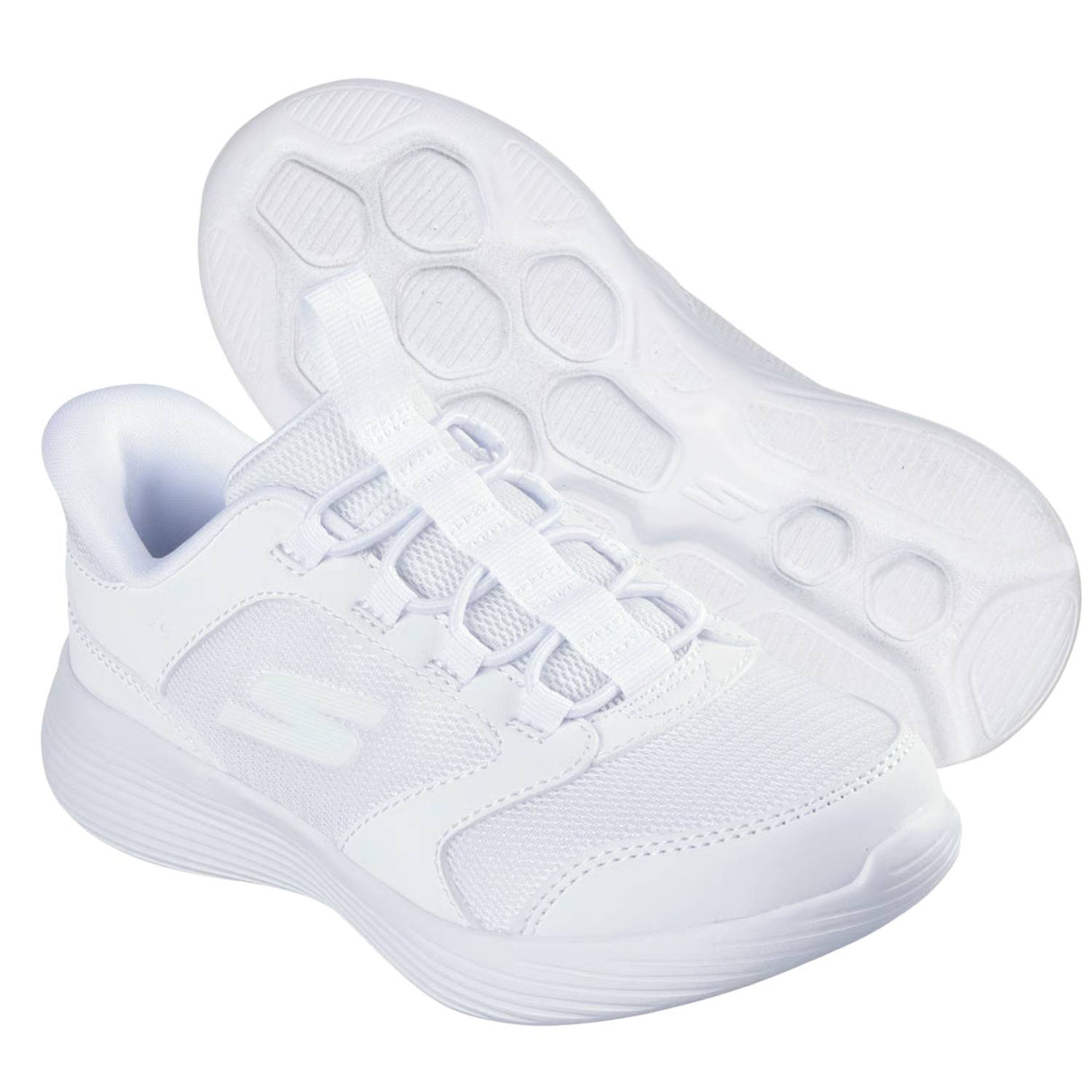 SCARPA BAMBINI SKECHERS 403899L WHT SLIP INS GO RUN 400 TURBO BRISK