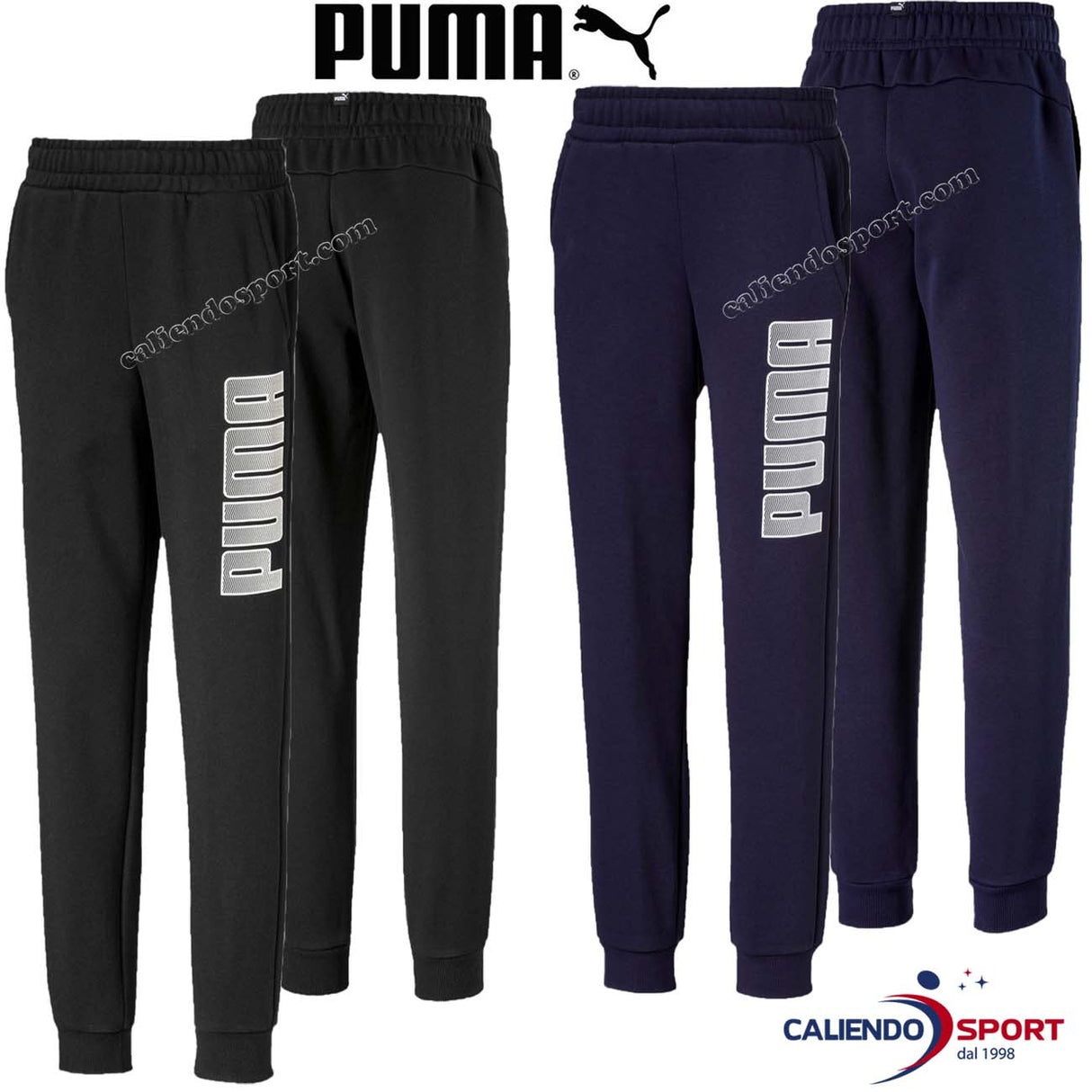 PANTALONE PUMA RAGAZZI 580327 KA SWEAT PANTS NERO BLU JR