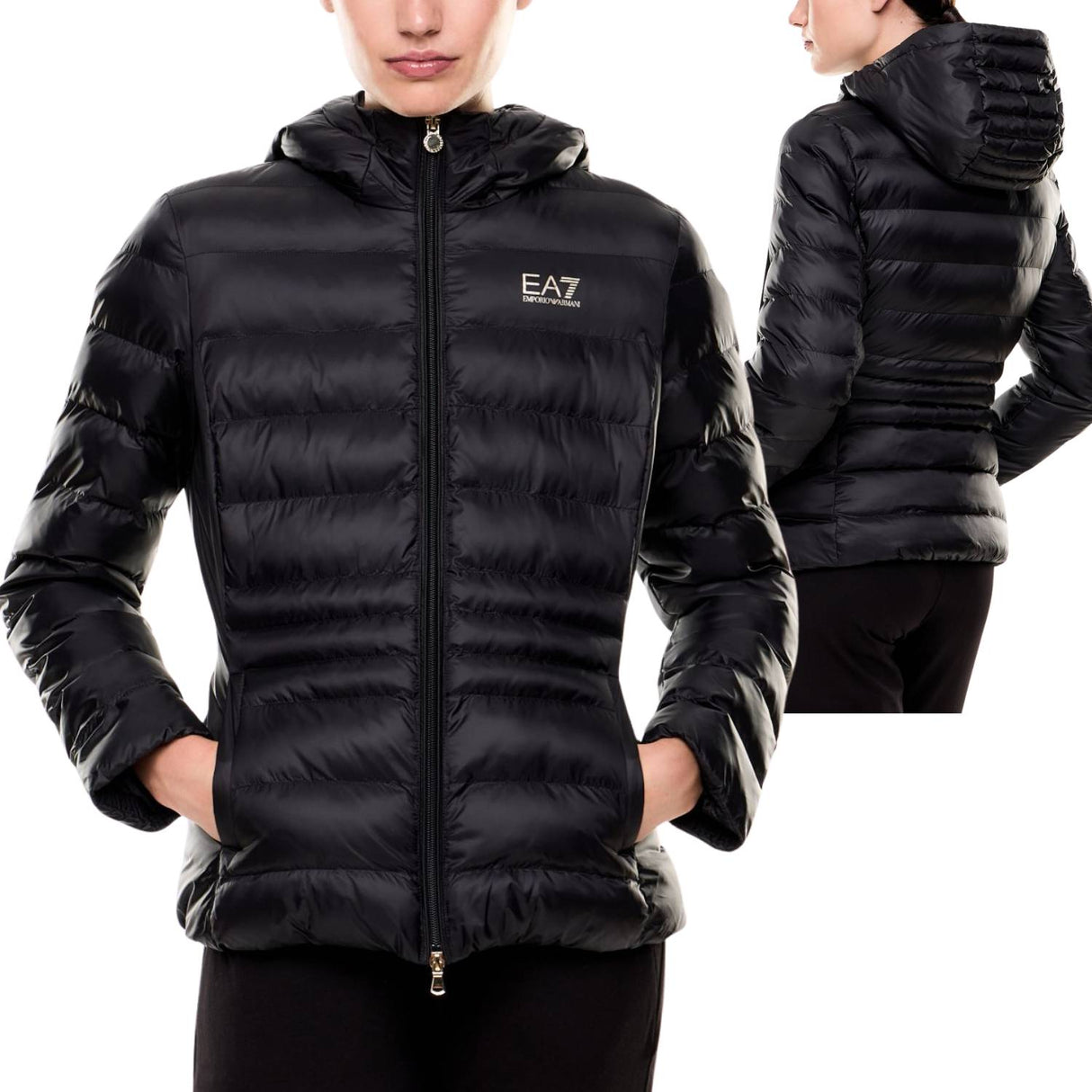 GIUBBOTTO DONNA ARMANI EA7 I26 7W000684 AF12475 UC001 NERO