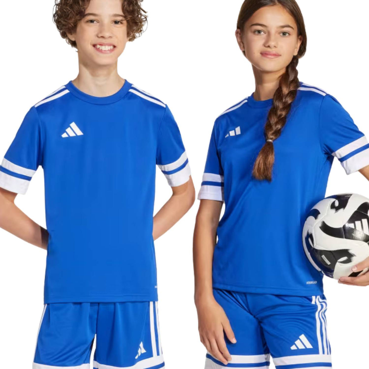 T-SHIRT RAGAZZI ADIDAS JJ0054 SQUADRA 25 AZZURRO