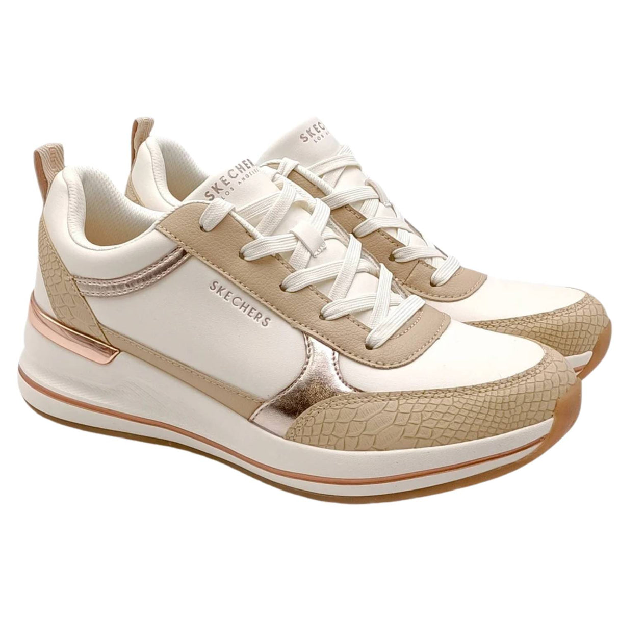 SCARPA DONNA SKECHERS 177345 WNT BILLION 2 FINE SHINE
