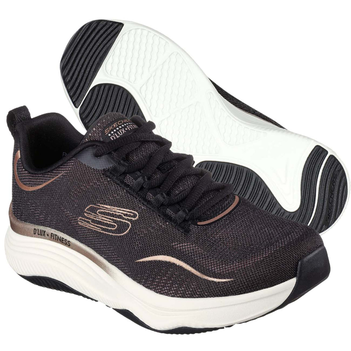 SKECHERS WOMEN'S SHOE 149837 BKRG PURE GLAM