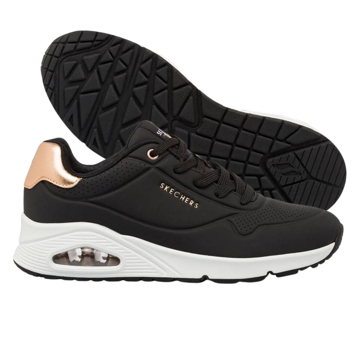 SCARPA DONNA SKECHERS 310286L BLK UNO GEN1 SHIMMER WAVE