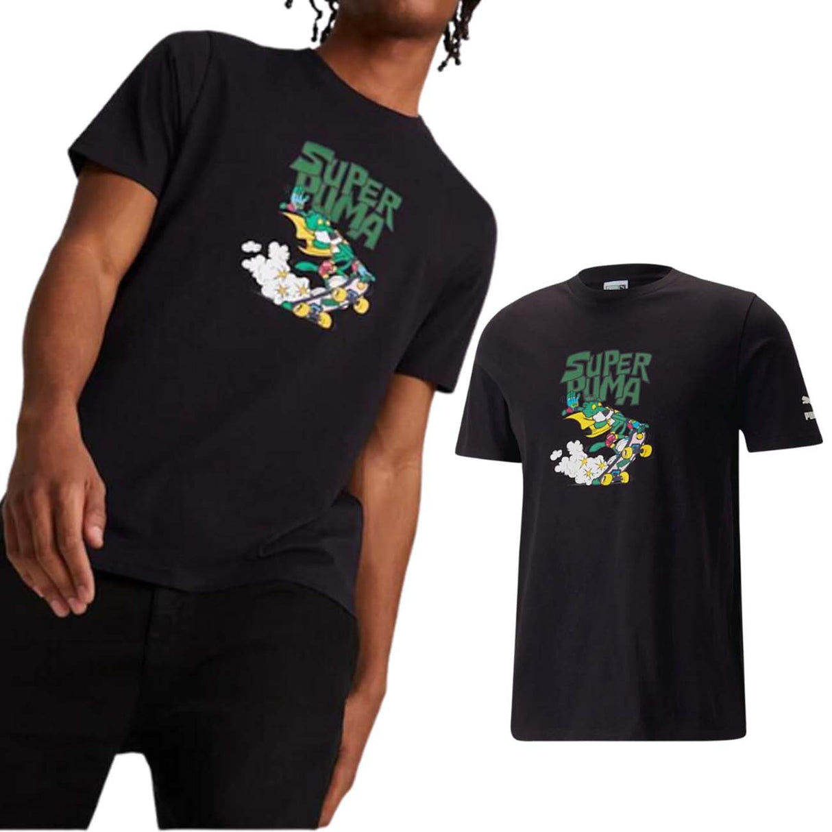 PUMA 539460 CLASSIC GRAPHIC T-SHIRT BLACK COTTON