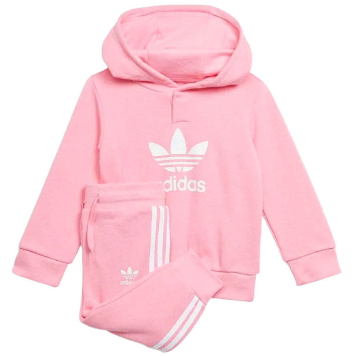 TUTA BAMBINE ADIDAS HK7491 ADICOLOR HOODIE COTONE GARZATO