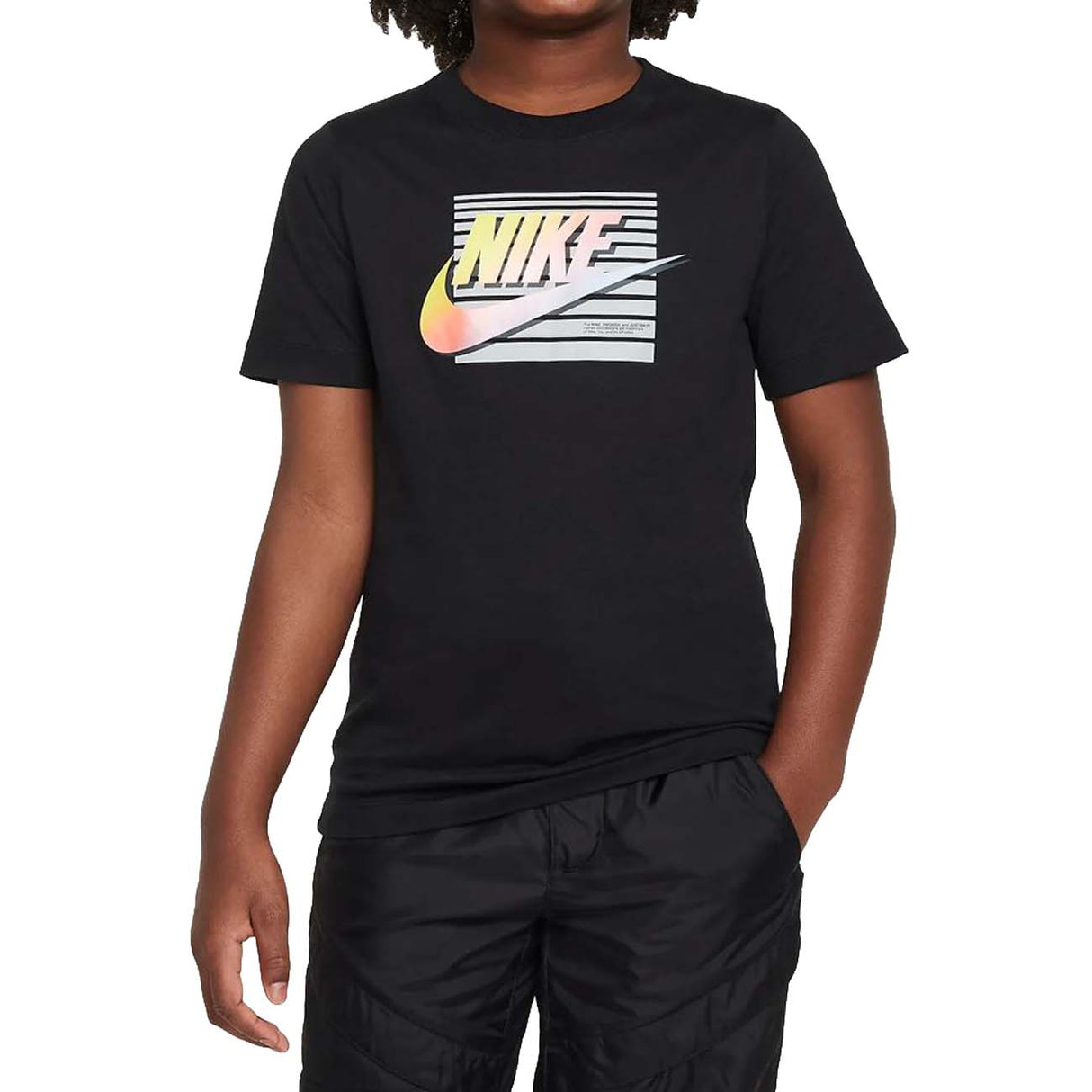 T-SHIRT RAGAZZI NIKE FN9552 010 SPORTWERA COTONE NERO