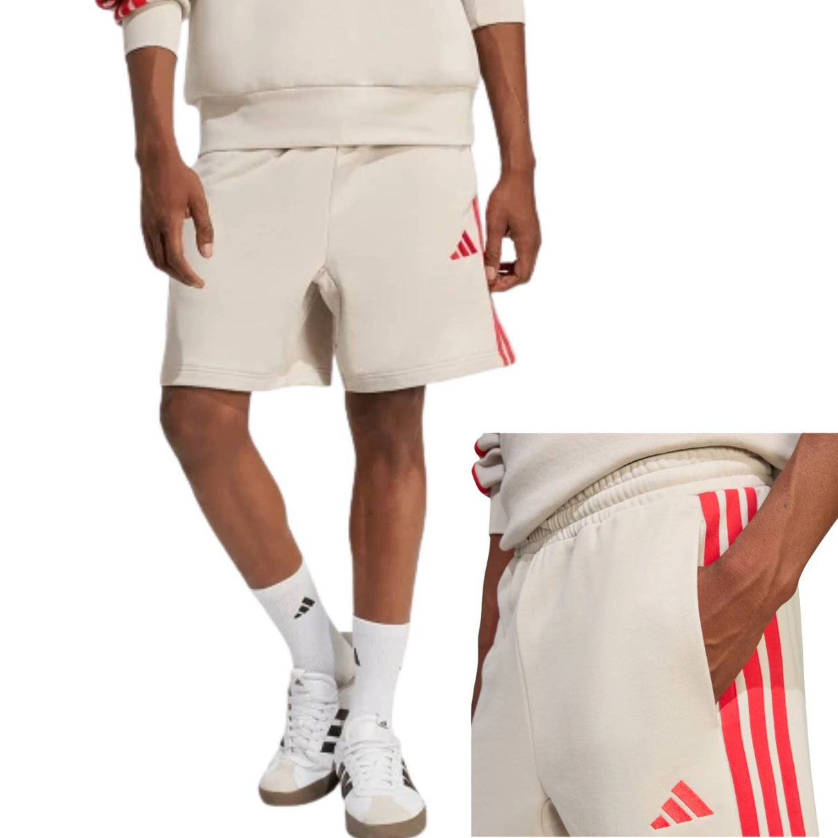 PANTALONCINO ADIDAS KD4871 ESSENTIALS COTONE GARZATO