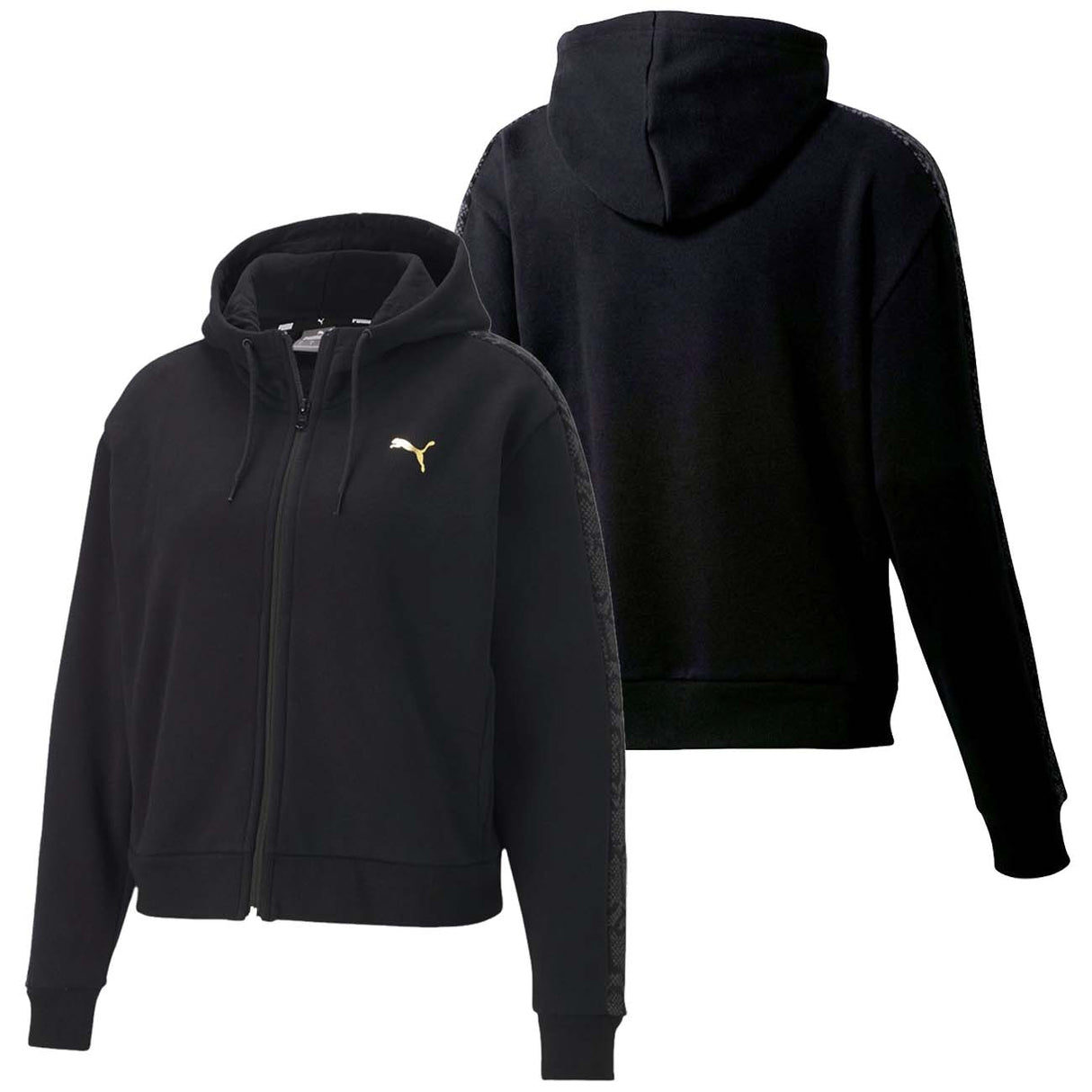 FELPA PUMA DONNA METALLIC 587147 NERO COTONE FELPATO