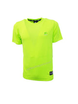 STARTER T-SHIRT 72910 WHITE BLACK FLUORESCENT GREEN COTTON