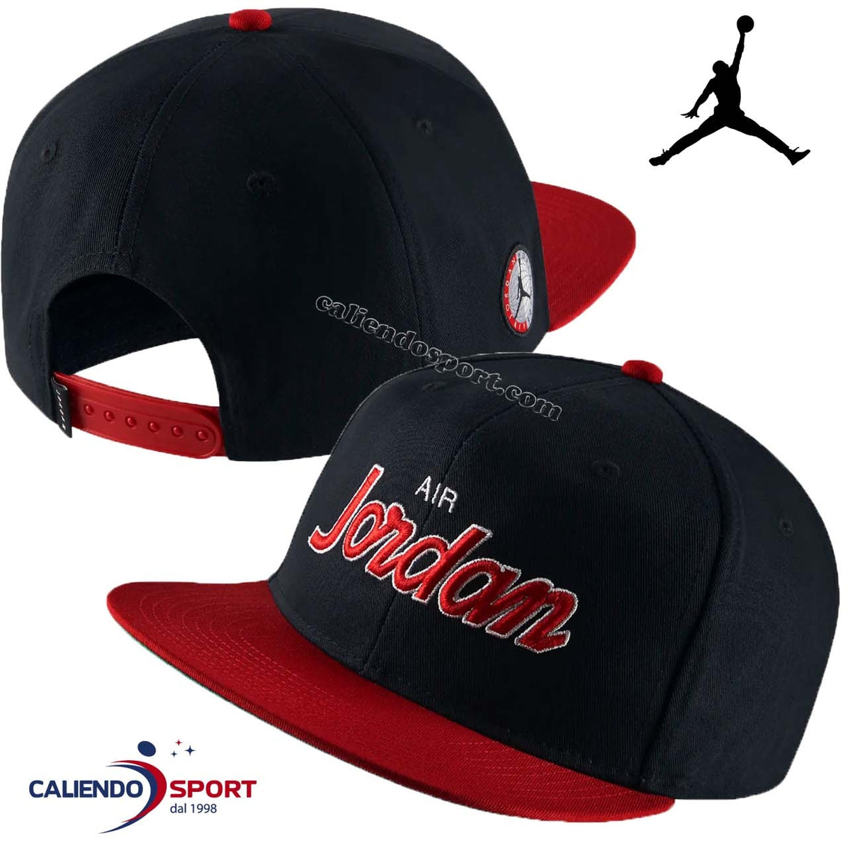 JORDAN AV8448 010 BLACK RED PRO SCRIPT CAP