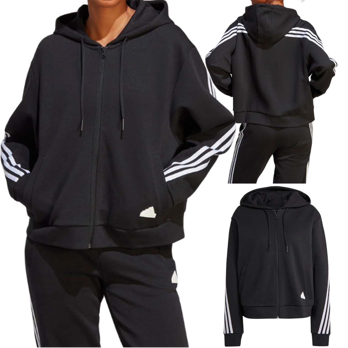 ADIDAS HT4715 FUTURE ICONS 3-STRIPES BRUSHED COTTON WOMEN'S SWEATSHIRT