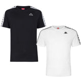 T-SHIRT KAPPA 303UV10 222 BANDA COEN SLIM NERO BIANCO