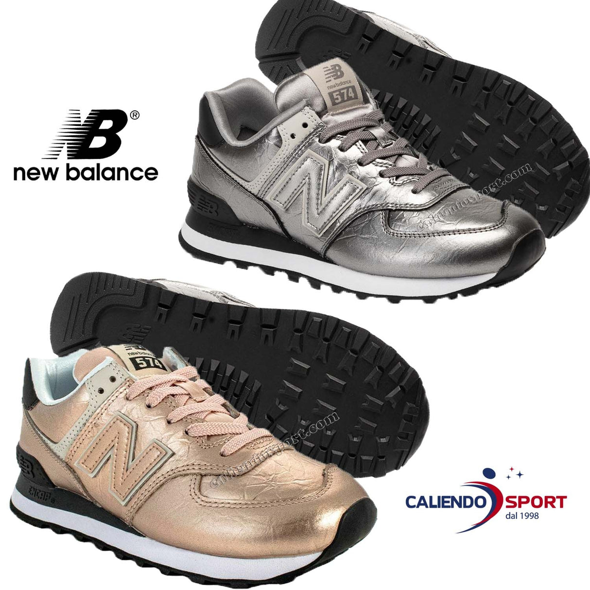 NEW BALANCE ML574 WNE WER GOLD SILVER SHOE