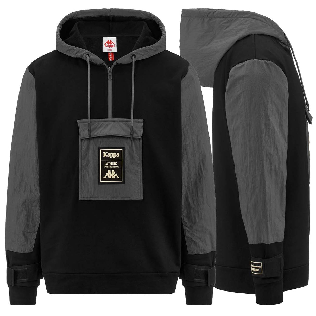KAPPA 381617W AUTHENTIC TIER ONE LADONIO BLACK SWEATSHIRT