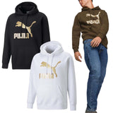PUMA 537035 METALLIC COTTON FLEECE SWEATSHIRT