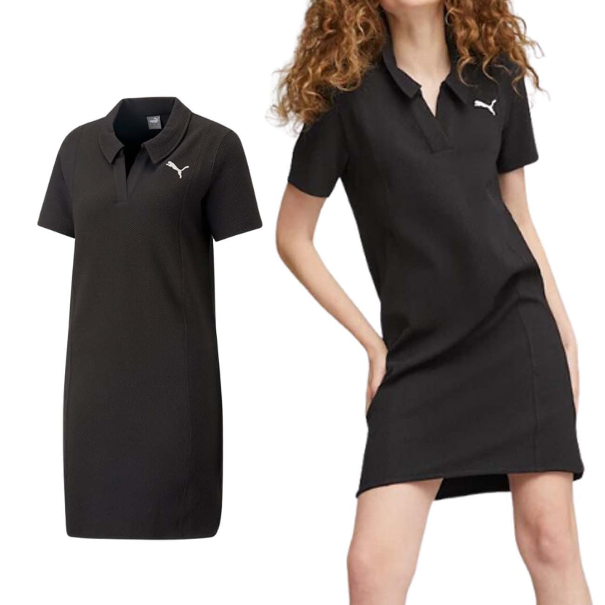 PUMA 673116 HER BLACK COTTON WOMEN'S DRESS