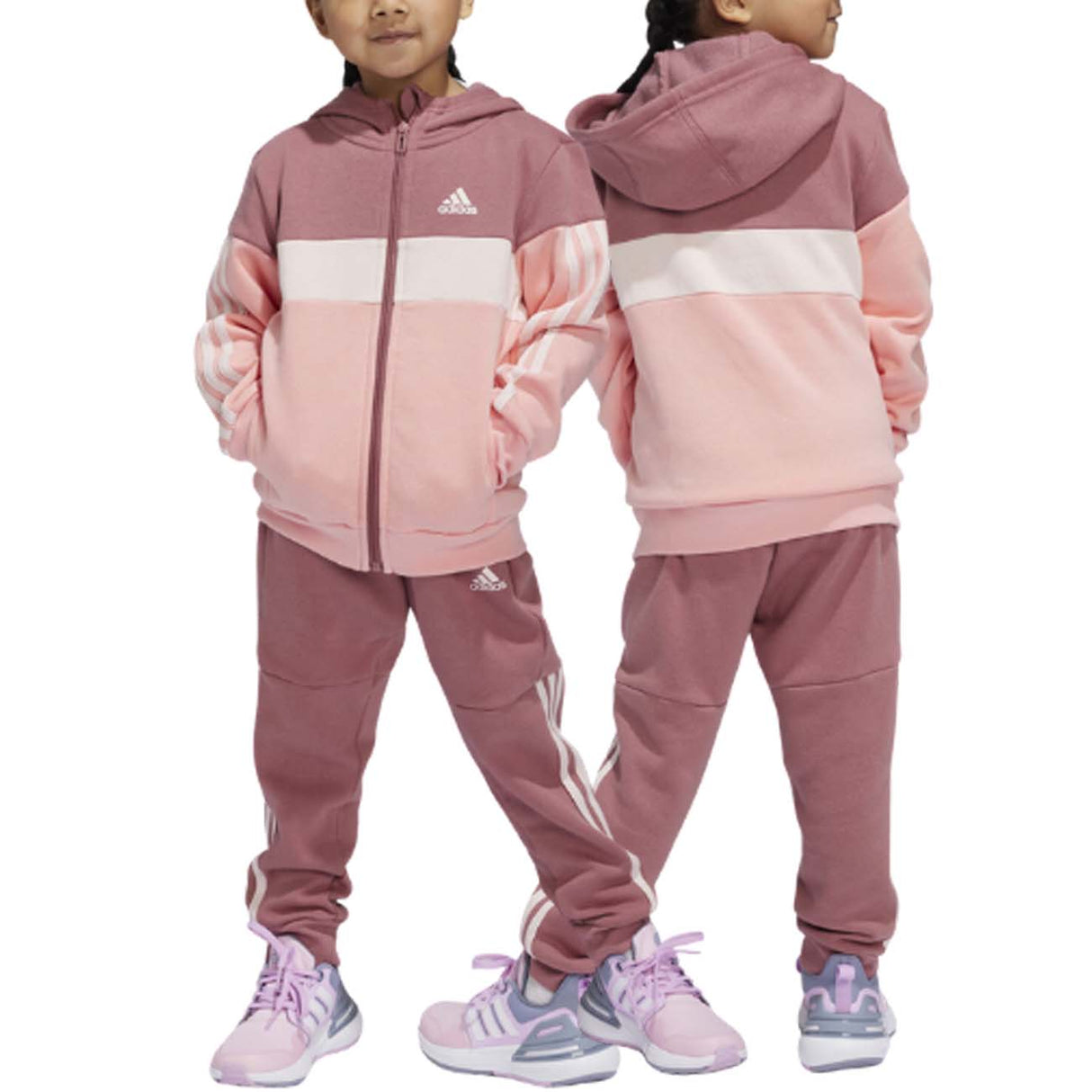TUTA BAMBINE ADIDAS IY1811 ROSA COTONE FELPATO