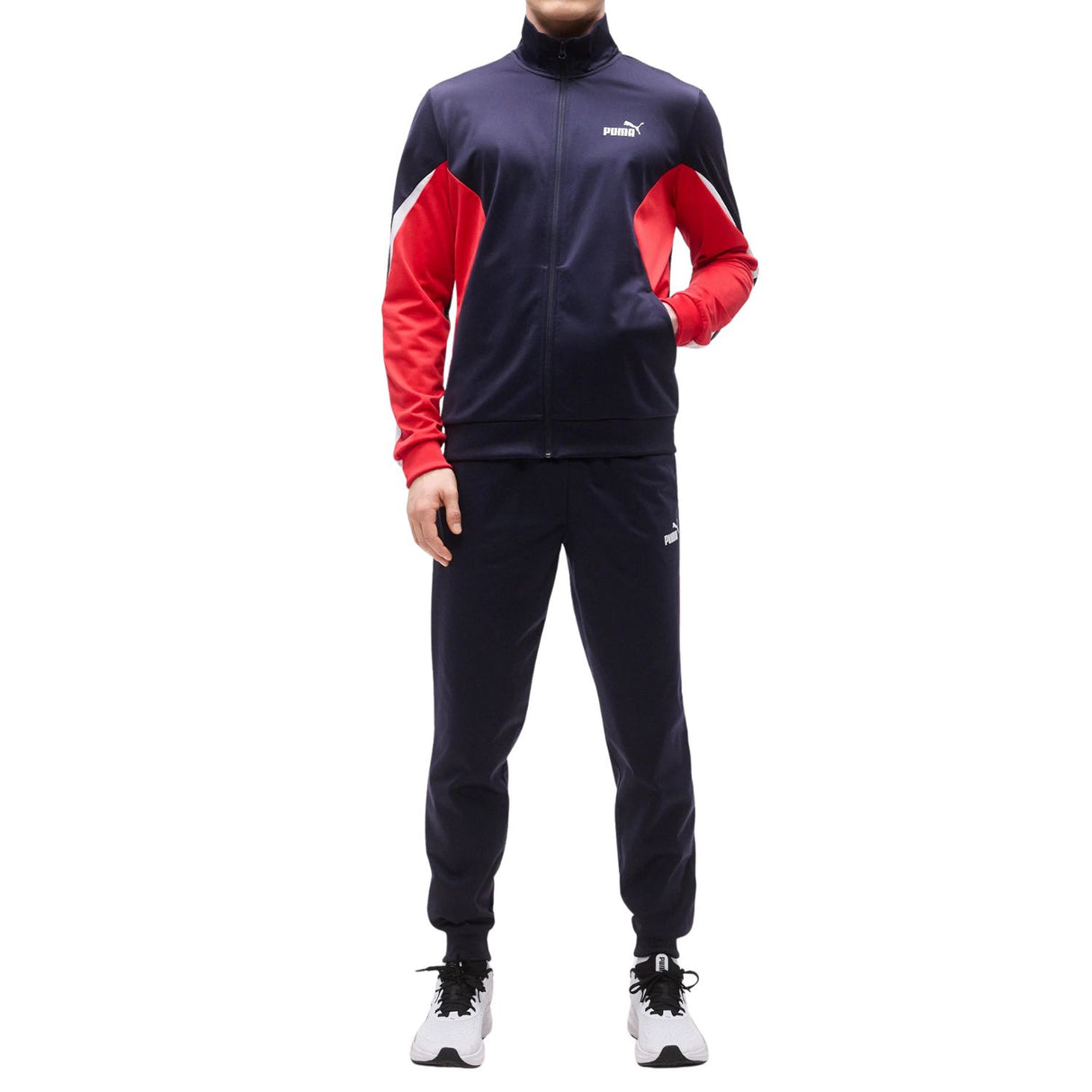 TUTA PUMA 694658-16 COTONE GARZATO BLU