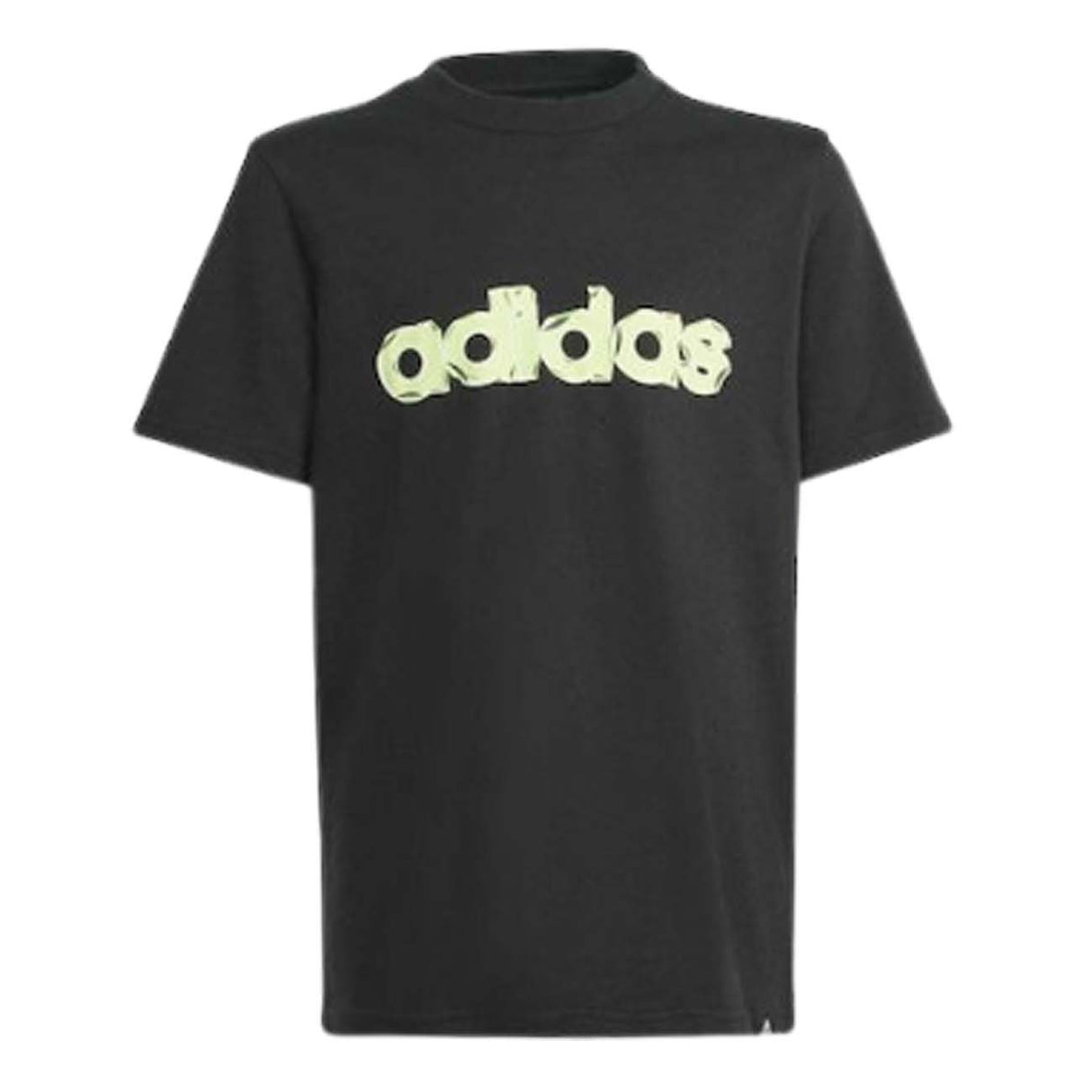 ADIDAS IM8328 FOLDED BLACK COTTON BOYS T-SHIRT