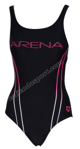 COSTUME INTERO DONNA  Arena 2A393 W BECK ONE PIECE B NUOTO PISCINA MARE NERO BLU